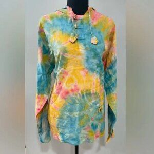 100% Cotton Light Weight Pullover Hand Tie-Dyed EUC